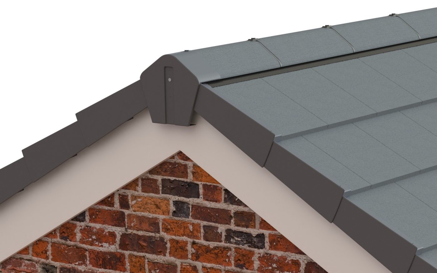 British residential property showing dry verge installation