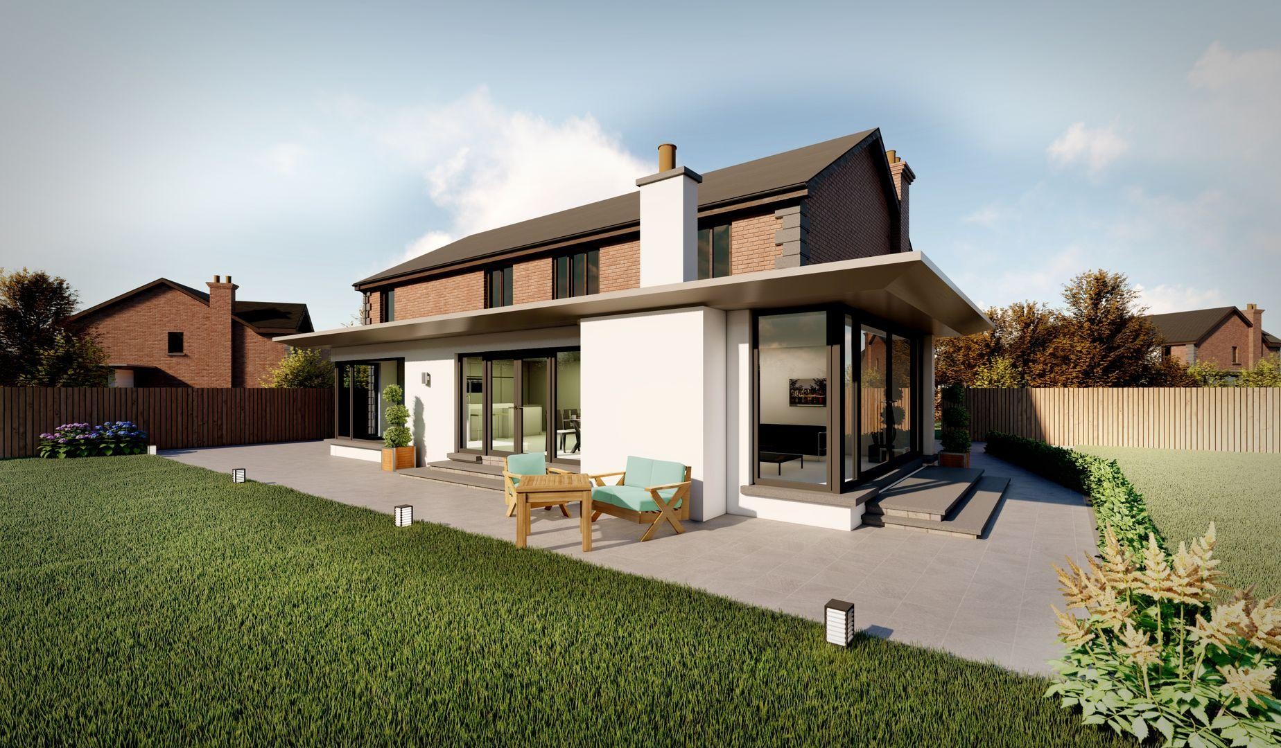 Contemporary UK property with flat roof design