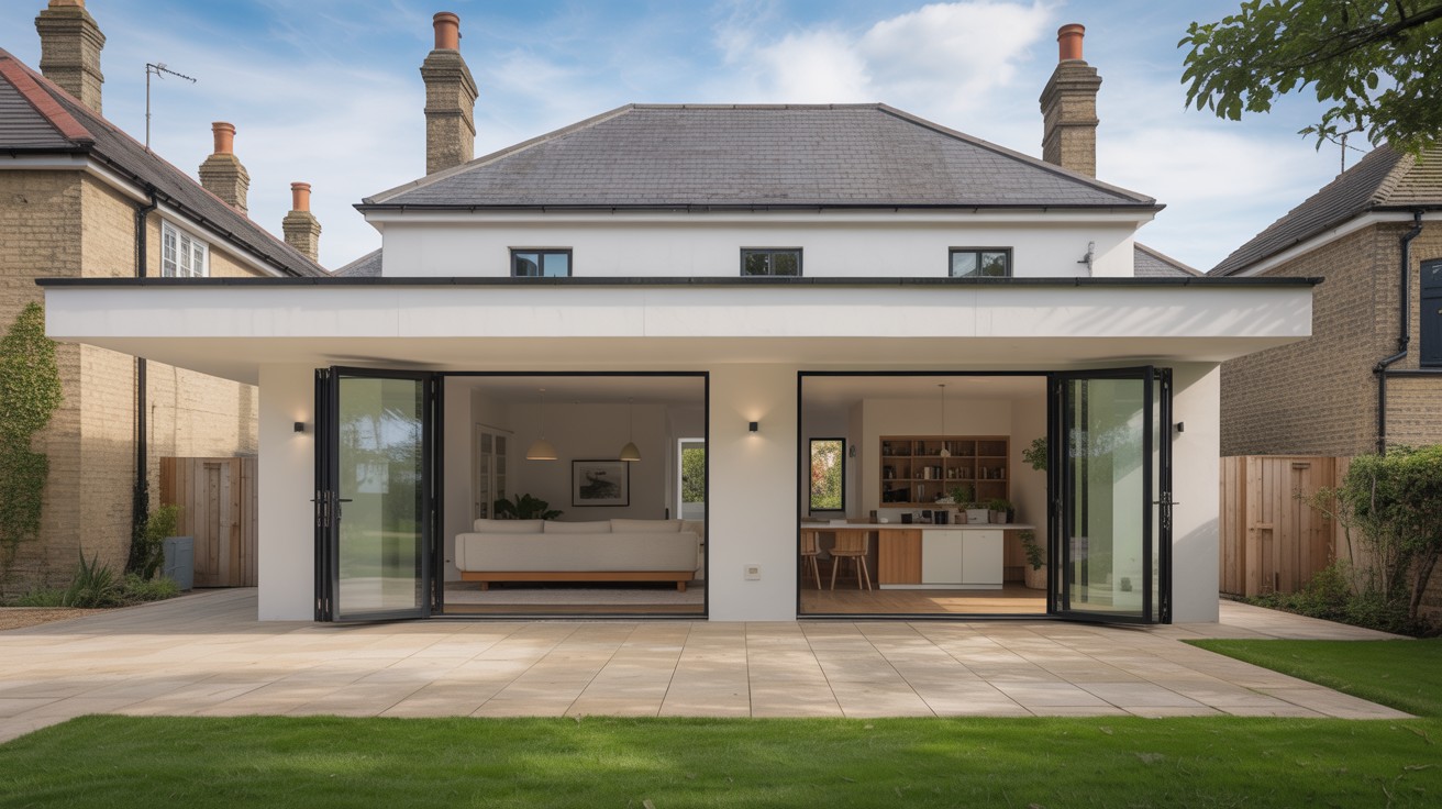 UK garage with quality flat roof installation